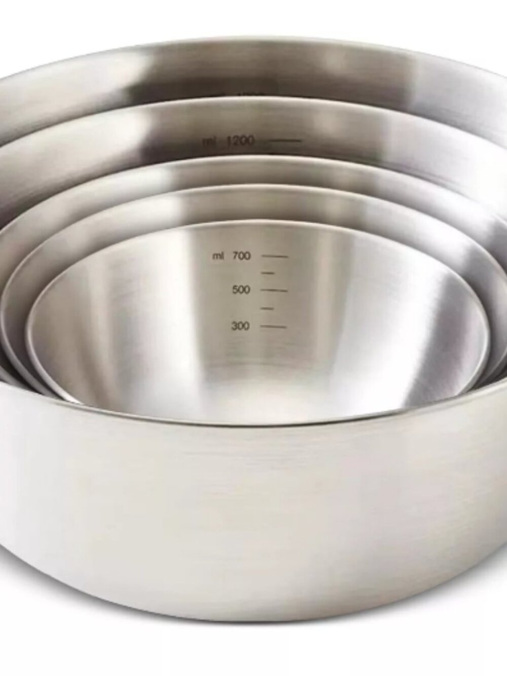 Art & Cook 5-Piece Nesting Stainless Steel Bowl Set